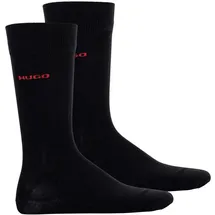 Hugo Herren Socken mit Label-Detail im 2er-Pack, Black, 39-42