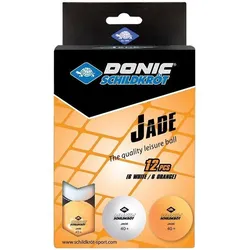 Donic Tischtennisbälle Jade 12 Stück 6x orange, 6x weiß EINHEITSGRÖSSE