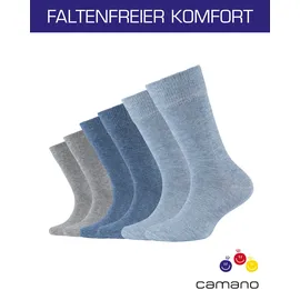 CAMANO Jungen 9300 Socken blau (jeans, mix 0024), 31-34 (6er Pack) - 31-34