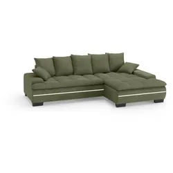 Ecksofa mit LED-Beleuchtung Haiti II Cord Green