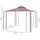 Outsunny Gartenpavillon 3 x 3 m kaffeebraun/weiß