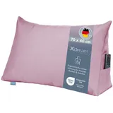 XDREAM Rückenkissen ergonomisches Keilkissen für Bett und Sofa, 1-tlg., als Kopfkissen oder Venenkissen verwendbar, mit praktischem Seitenfach rosa