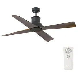 AKUNADECOR Winche 130 cm Deckenventilator schwarz/braun inkl. Fernbedienung