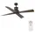 AKUNADECOR Winche 130 cm Deckenventilator schwarz/braun inkl. Fernbedienung