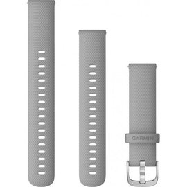 Garmin Schnellwechsel Ersatzarmband 18mm Silikon powder grey/stainless 110-195mm (010-12932-00)