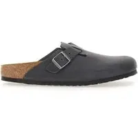 Birkenstock Slipper & Pantoletten - mules boston a boucle - Gr. 41 (EU) - in Schwarz - für Damen