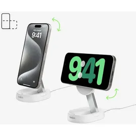 Belkin BoostCharge Pro - Kabelloses Aufladen, 1,5 m, Weiß AC, Schnellladung Drinnen,