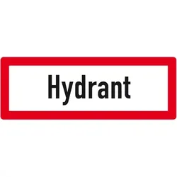 Schild I Feuerwehr-Hinweisschild Hydrant, Aluminium RA0, reflektierend, 594x210mm, DIN 4066