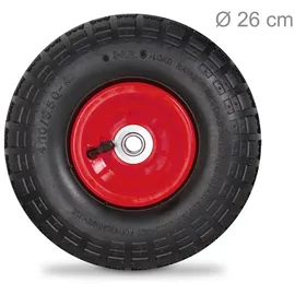 Relaxdays Sackkarrenrad schwarz-rot 2er Set