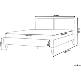 Beliani Bett Monpazier 180 x 200 cm