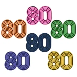 80er Jahre Party XL Konfetti aus Holz 80s