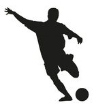 wall-art Wandtattoo »Fußball Aufkleber Kick it!«, (1 St.), selbstklebend, entfernbar, schwarz
