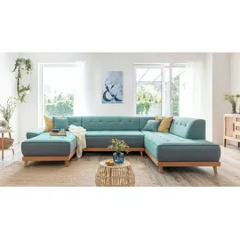 miuform Wohnlandschaft Webstoff 330 cm türkis/Petrol