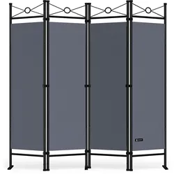 Casaria Paravent Raumteiler Sichtschutz Verstellbar 180x163cm Anthrazit