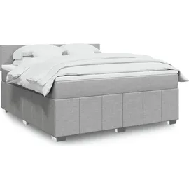 vidaXL Boxspringbett 180 x 200 cm Hellgrau