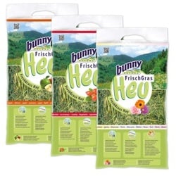 Bunny Frischgras-Heu Set 3x500g Apfel, Hagebutte & Blüten