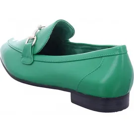 Marco Tozzi Damen Loafer mit Absatz Elegant Vegan, Metallisch (Grün), 40 EU