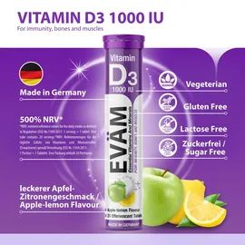 eväm Vitamin D3 Brausetabletten 20 St.