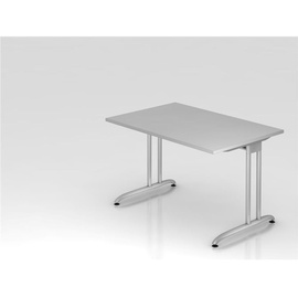 Hammerbacher Schreibtisch VBS12/5 lichtgrau/silber
