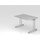 Hammerbacher Schreibtisch VBS12/5 lichtgrau/silber