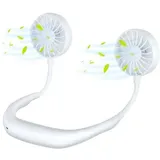 Tragbarer Nackenventilator Leise  Usb Halsventilator Wiederaufladbar Mit 3 Geschwindigkeitsstufen  360° Drehbar Für Home Office, Sport & Outdoor