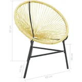 vidaXL Polyrattan Garten-Acapulco Stuhl 69 x 66 x 87 cm beige