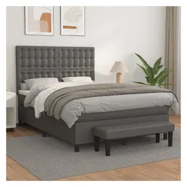 vidaXL Boxspringbett 140 x 200 cm Grau