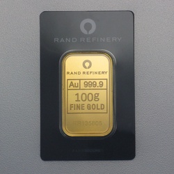 Goldbarren 100g Rand Refinery Elefanten-Motiv