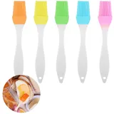 5 Stück Backpinsel Silikon, Küche Pastry Brush BBQ Grillpinsel Hitzebeständiger Backpinsel Basting Gebäckbürste, Silikonpinsel Küche Pastry Brush Pinsel für Grillen Gebäck Rühren Backen Kochen