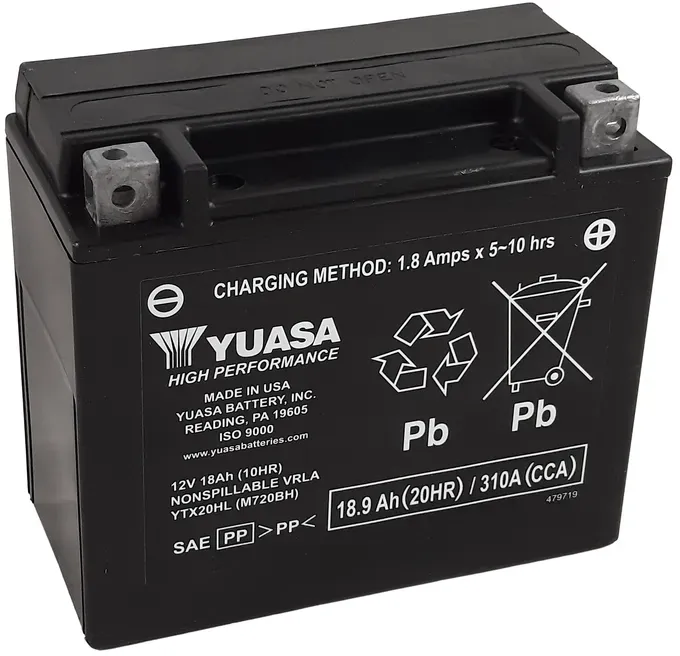 YUASA YTX20HL W/C Wartungsfreie Hochleistungsbatterie