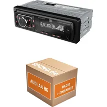 JUST SOUND best choice for caraudio Autoradio Einbaupaket JBL Celebrity 150 für Audi A4 B6 + Symphony + Bose Schwarz Bluetooth USB