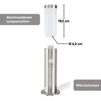 Kamelio 2x Wegeleuchte Edelstahl mit Bewegungsmelder 45cm Außenleuchte Wegbeleuchtung