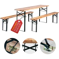 Bierzeltgarnitur Festzeltgarnitur Biertischgarnitur Bierbank Biertisch Holz Bank