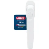 ABUS Fenstergriff FG50 - Fensterschloss mit verriegelbarem Druckknopf - ABUS-Sicherheitslevel 1 - 78773 - Weiß