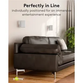 goobay Wandhalterung für Sonos Era 100, / Lautsprecher-Wandhalter bis 3kg / Schwenkbar & Neigbar/weiß / 71982