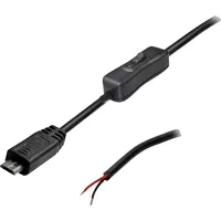 TRU Components USB Anschlussleitung mit Schalter Stecker, gerade 2
