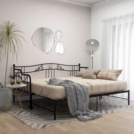 vidaXL Ausziehbett 90 x 200 cm Schwarz