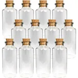 Bestlivings Fläschchen Glas mit Korken 10ml 12er Pack