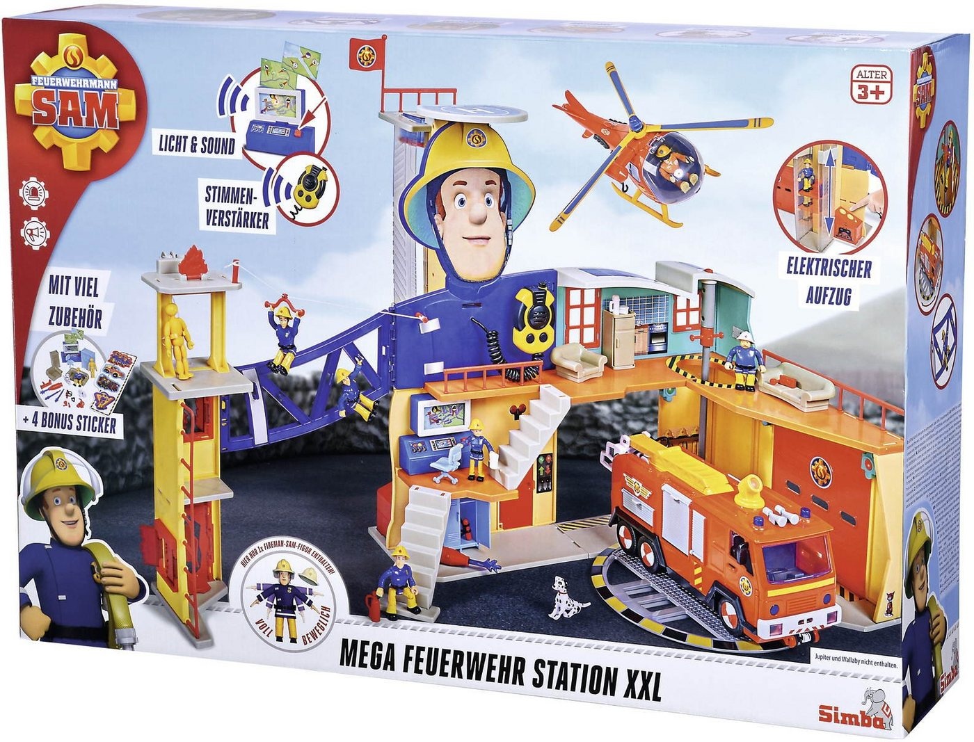 SIMBA Spielzeug-Feuerwehr Feuerwehr Feuerwehrmann Sam Mega-Feuerwehrstation XXL 109252577