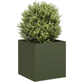 vidaXL Pflanzgefäß 100 x 100 x 80 cm Olivgrün