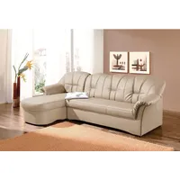 Ecksofa DOMO COLLECTION "Papenburg, zeitlose Rückensteppung, elegante Formensprache, L-Form", beige (natur), B:235cm H:84cm T:140cm, Kunstleder SOFTLUX;Luxus-Microfaser (100% Polyester);Struktur ( 90% Polyester, 10% Polyacryl);Microfaser PRIMABELLE (100% Polyester), Sofas, Ecksofa, in großer Farbvielfalt, wahlweise mit Bettfunktion
