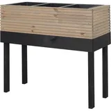 Siena Garden Nola 39,5 x 39,5 x 37,5 cm Grau-Schwarz