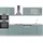 Vicco Küchenzeile R-Line 300 cm Blau-Grau/Weiß