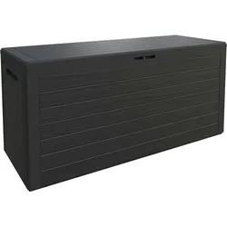 Casaria Auflagenbox `Holzoptik` klappbar Deckel 120x46x57cm