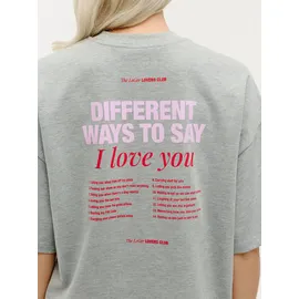 LeGer By Lena Gercke LeGer T-Shirt Lotte, LeGer by Lena Gercke großer Rückenprint, locker geschnitten grau M (38)