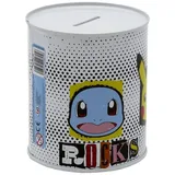 Nintendo CyP Brands Pokémon-Spardose aus Metall, versiegelt, mittelgroß, Mehrfarbig, offizielles Produkt