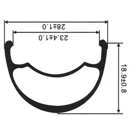 Gtr Gurpil GTR GTR-SL MTB-Vorderrad, Uni, Erwachsene, Weiß, 29 Zoll x 23 mm