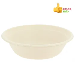 PuntoQPack 125 Stk. Biologisch abbaubare Faser-Bowl-Schüssel 1000cc Ref BOWL006