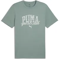 Puma Unisex Class Graphic Tee T-Shirts, Green Moon,