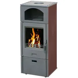Kaminofen Plamen Laguna braun mit Herdplatte
